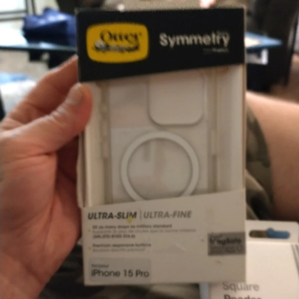 OtterBox ultra slim clear white case for iPhone 15 pro